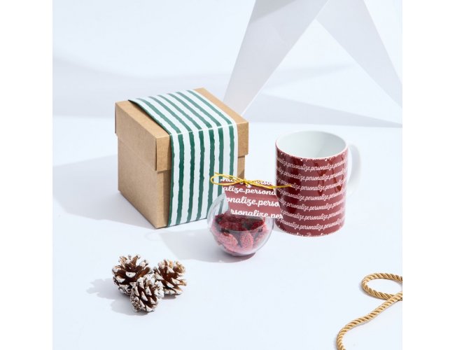 Caneca com Bola de Natal Personalizada
