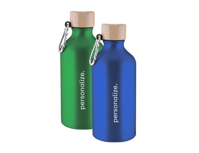 Garrafa de Alum�nio com Tampa de Bambu Copa do Mundo